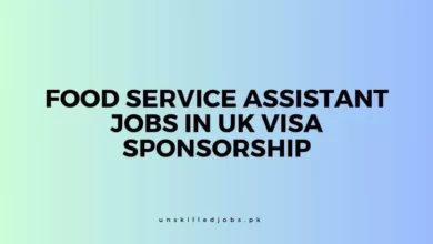 Food Service Assistant Jobs in UK Visa Sponsorship