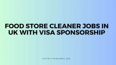 Food Store Cleaner Jobs in UK with Visa Sponsorship