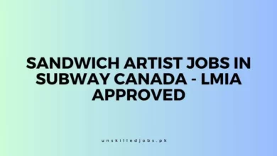 Sandwich Artist Jobs in Subway Canada - LMIA Approved