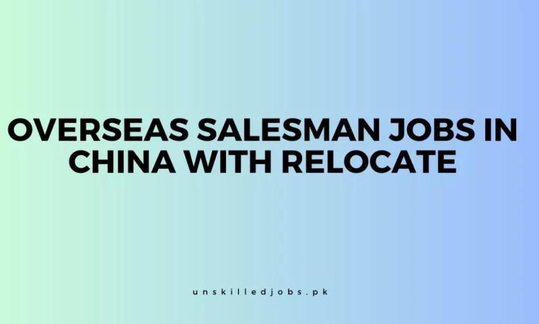 Overseas Salesman Jobs in China with Relocate