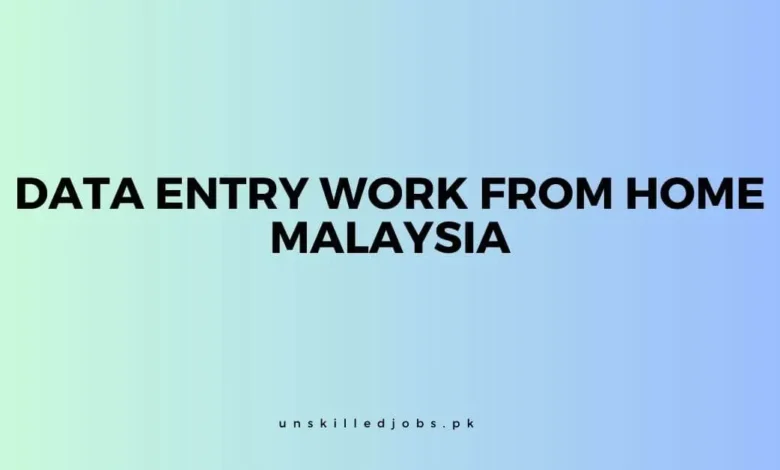 Data Entry Work From Home Malaysia