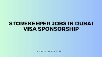 StoreKeeper Jobs in Dubai Visa Sponsorship