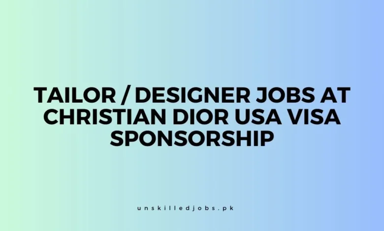 Tailor Designer Jobs at Christian Dior