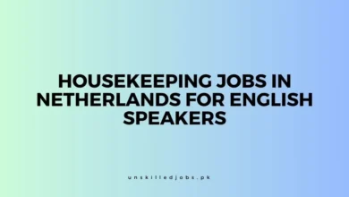 Housekeeping Jobs in Netherlands