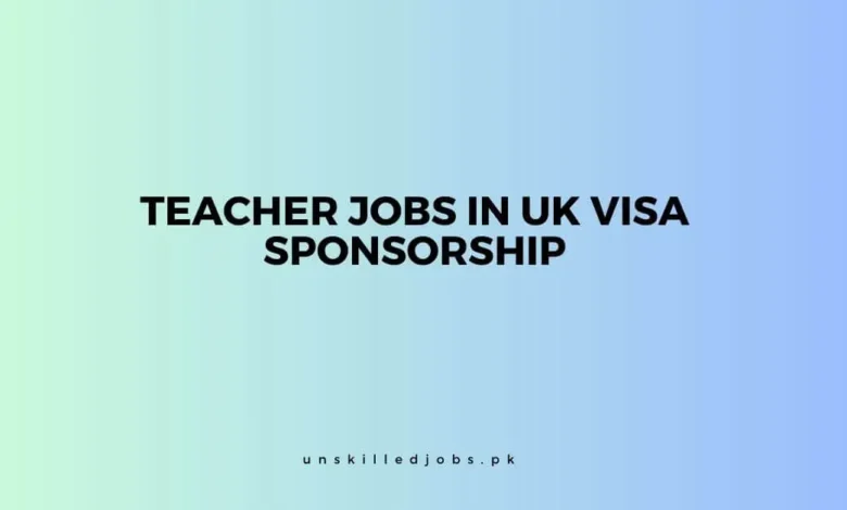 Teacher Jobs In UK