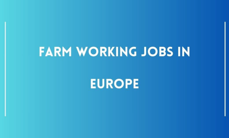 Farm Working Jobs in Europe