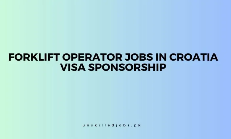 Forklift Operator Jobs in Croatia