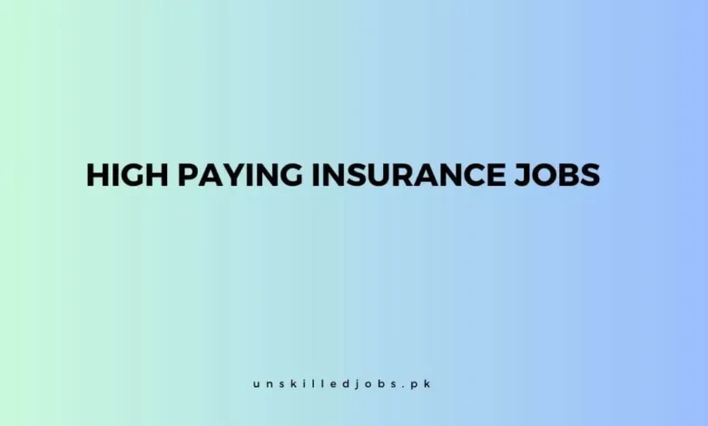 High Paying Insurance Jobs