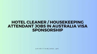 Hotel Cleaner Housekeeping Attendant Jobs in Australia