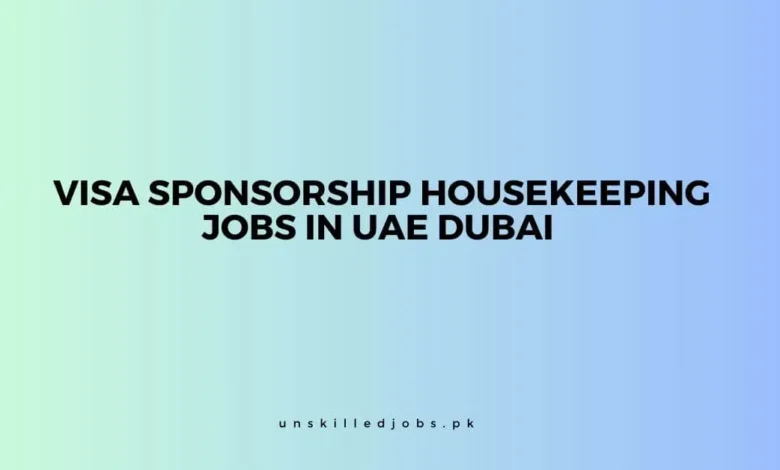 Housekeeping Jobs in UAE Dubai