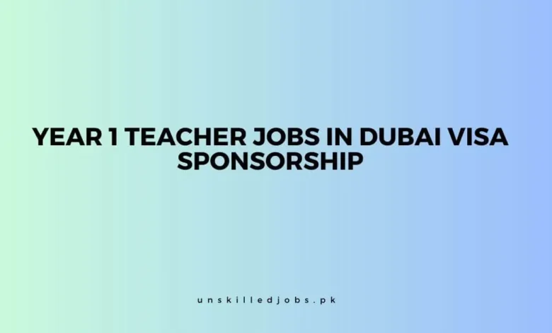 Year 1 Teacher Jobs in Dubai
