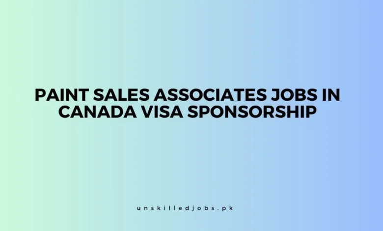 Paint Sales Associates Jobs in Canada