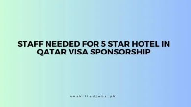 Staff Needed for 5 Star Hotel in Qatar