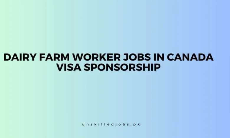 Dairy Farm Worker Jobs in Canada