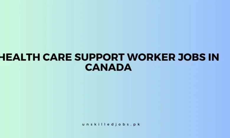 Health Care Support Worker Jobs In Canada