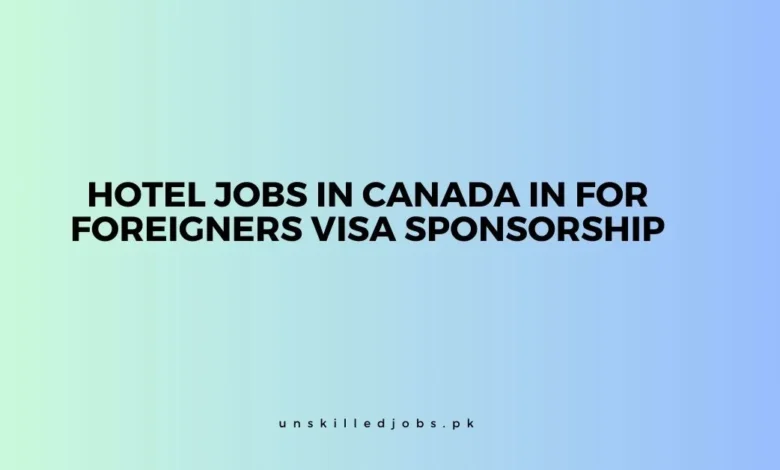 Hotel Jobs in Canada