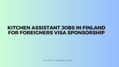 Kitchen Assistant Jobs in Finland for Foreigners