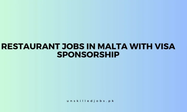 Restaurant Jobs in Malta