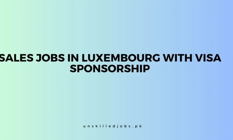 Sales Jobs in Luxembourg