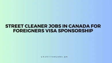 Street Cleaner Jobs in Canada For Foreigners